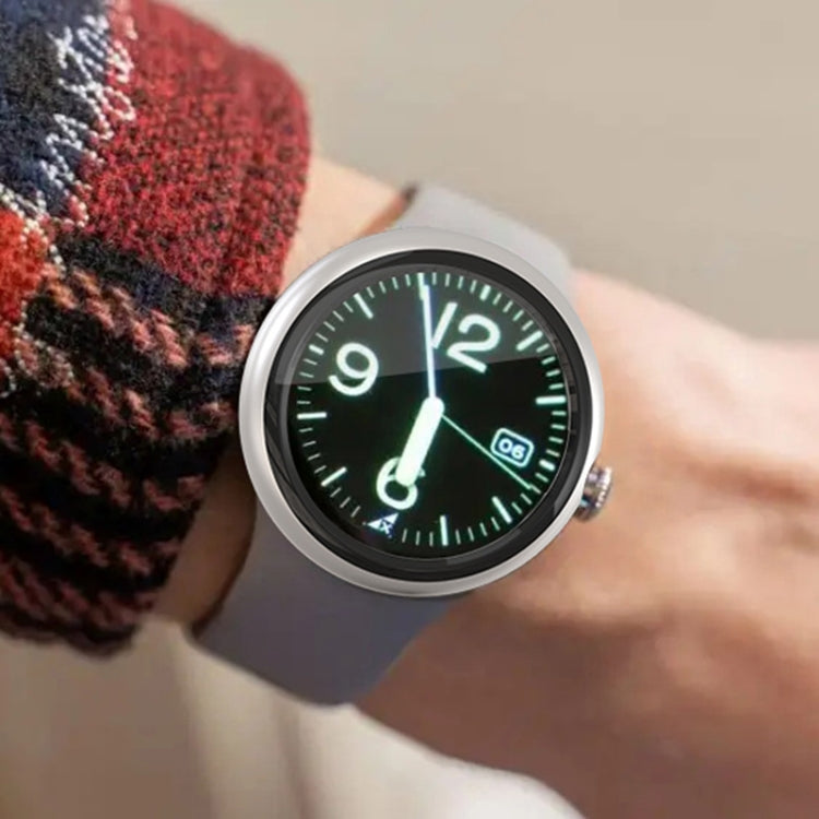 For Google Pixel Watch Tempered Glass Film PC Watch Case(Transparent) by buy2fix