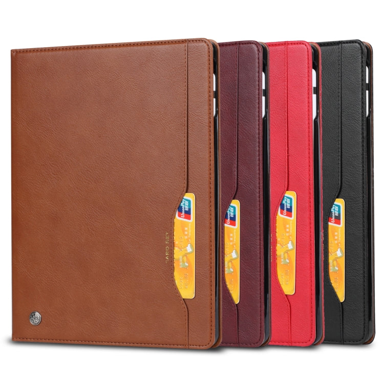 For iPad 2025 / 2022 Knead Skin Texture Flip Leather Smart Tablet Case(Wine Red) - iPad 2025 / 2022 Cases by buy2fix | Online Shopping UK | buy2fix