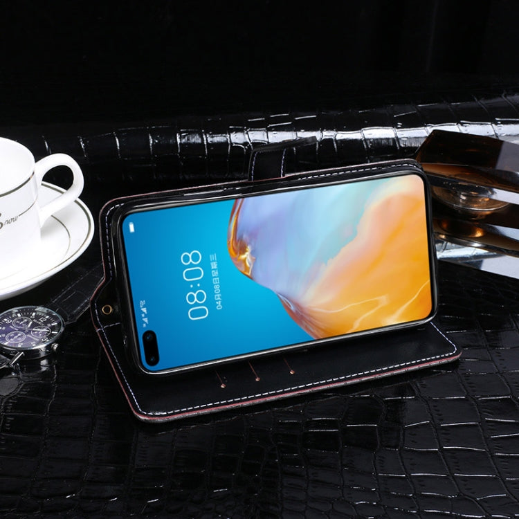 For Huawei P40 idewei Crocodile Texture Horizontal Flip Leather Case with Holder & Card Slots & Wallet(Dark Blue) - Huawei Cases by idewei | Online Shopping UK | buy2fix