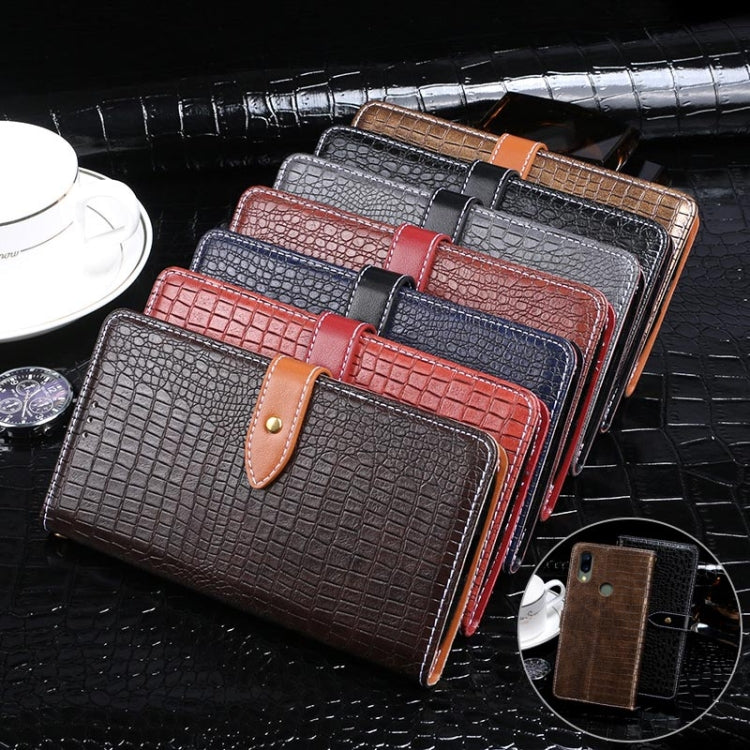 For UMIDIGI A3S(With Fingerprint Hole) idewei Crocodile Texture Horizontal Flip Leather Case with Holder & Card Slots & Wallet(Dark Blue) - More Brand by idewei | Online Shopping UK | buy2fix