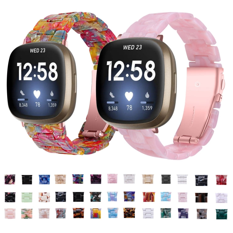 For Fitbit Versa 4 / Sense 2 Universal Resin Watch Band(White) by buy2fix