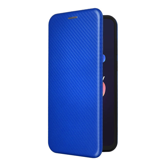 For Blackview A55 Pro Carbon Fiber Texture Horizontal Flip PU Phone Case(Blue) by buy2fix
