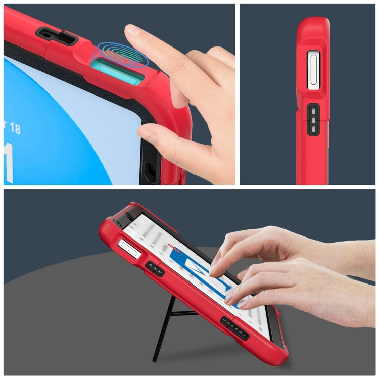 For iPad 2025 / 2022 Contrast Color Robot Silicone + PC Tablet Protective Case(Red Black) - iPad 2025 / 2022 Cases by buy2fix | Online Shopping UK | buy2fix
