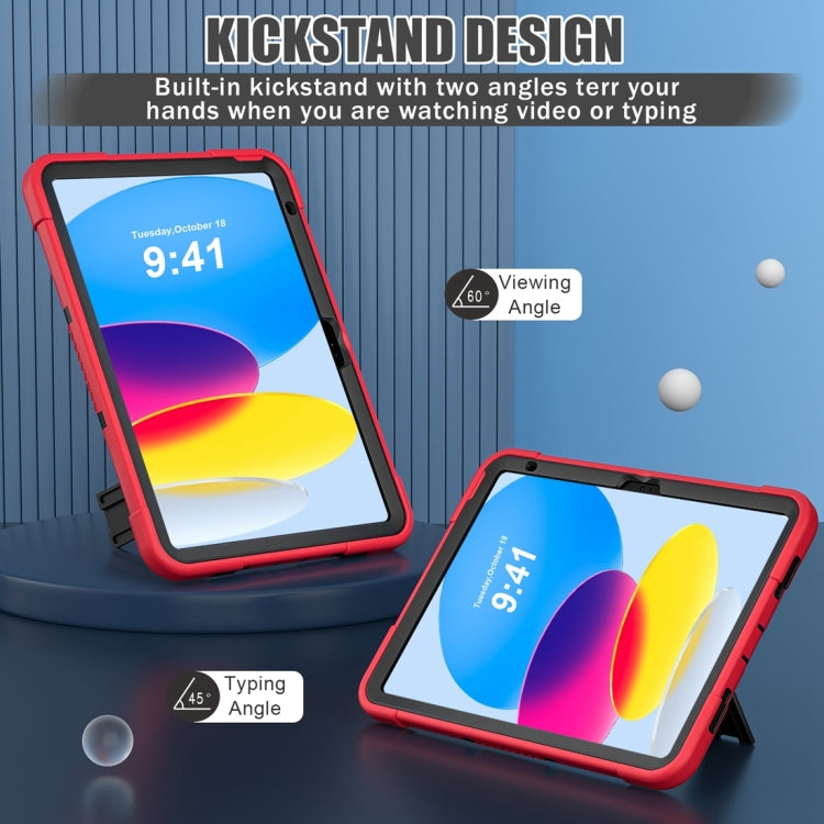 For iPad 2025 / 2022 Contrast Color Robot Silicone + PC Tablet Protective Case(Red Black) - iPad 2025 / 2022 Cases by buy2fix | Online Shopping UK | buy2fix