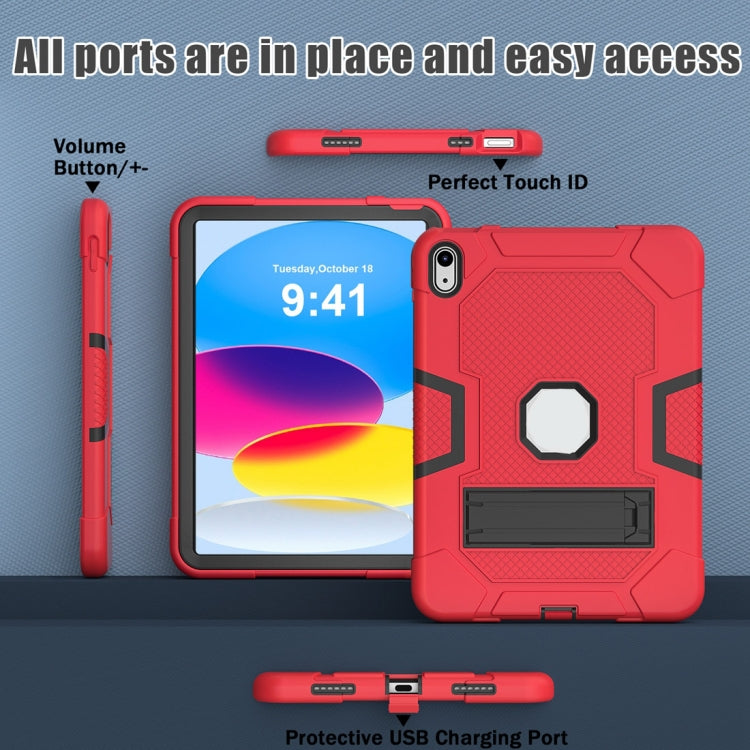 For iPad 2025 / 2022 Contrast Color Robot Silicone + PC Tablet Protective Case(Red Black) - iPad 2025 / 2022 Cases by buy2fix | Online Shopping UK | buy2fix