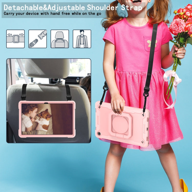 For Lenovo Tab M10 Plus 10.6 3rd Gen 2022 Silicone + PC Bracelet Holder Tablet Case(Rose Gold) - Lenovo by buy2fix | Online Shopping UK | buy2fix