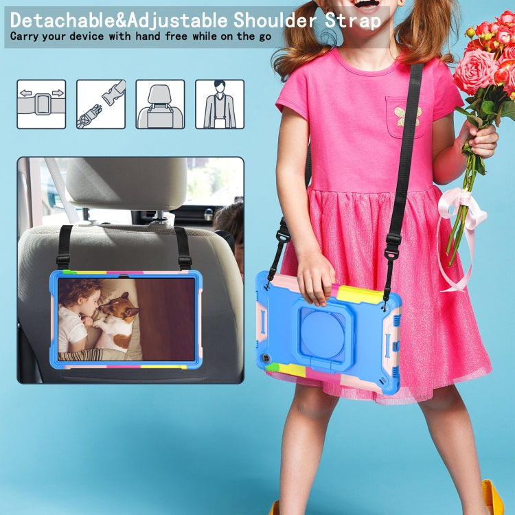 For Lenovo Tab M10 Plus 10.6 3rd Gen 2022 Silicone + PC Bracelet Holder Tablet Case(Camouflage + Blue) - Lenovo by buy2fix | Online Shopping UK | buy2fix