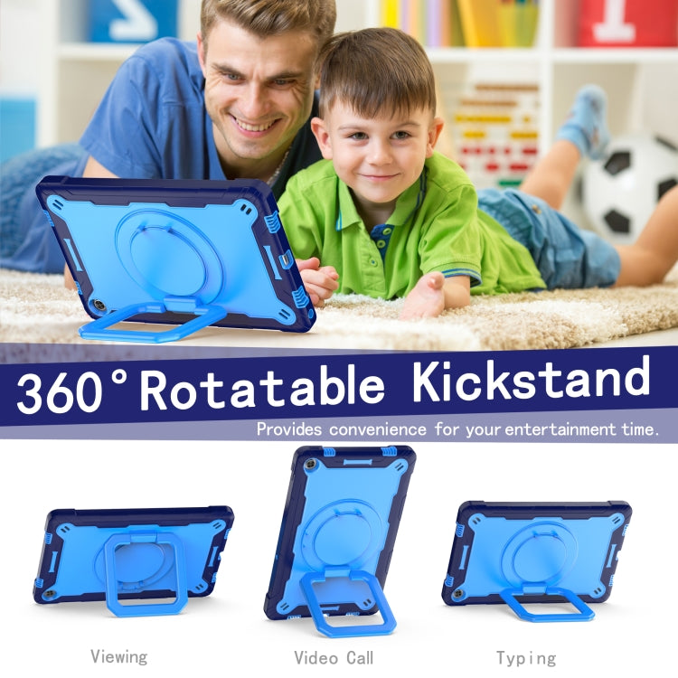 For Lenovo Tab M10 Plus 10.6 3rd Gen 2022 Silicone + PC Bracelet Holder Tablet Case(Navy Blue + Blue) - Lenovo by buy2fix | Online Shopping UK | buy2fix