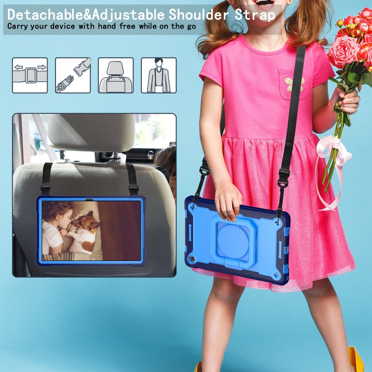 For Lenovo Tab M10 Plus 10.6 3rd Gen 2022 Silicone + PC Bracelet Holder Tablet Case(Navy Blue + Blue) - Lenovo by buy2fix | Online Shopping UK | buy2fix