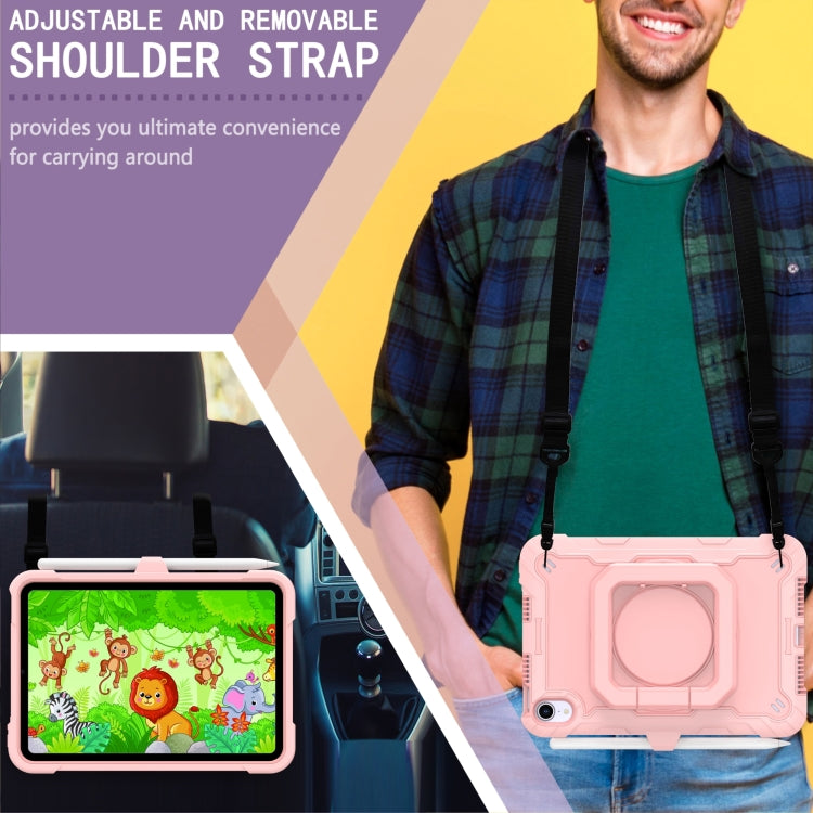 For iPad mini 2024 / mini 6 Silicone + PC Bracelet Holder Tablet Case(Rose Gold) - iPad mini 6 Cases by buy2fix | Online Shopping UK | buy2fix