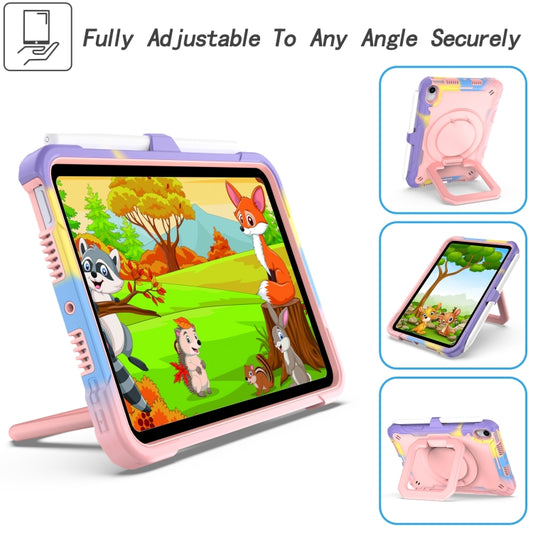 For iPad mini 2024 / mini 6 Silicone + PC Bracelet Holder Tablet Case(Bright Rose Gold) - iPad mini 6 Cases by buy2fix | Online Shopping UK | buy2fix