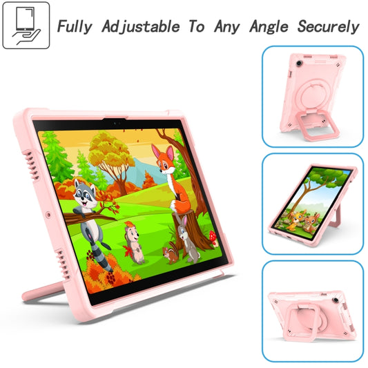 For Samsung Galaxy Tab A8 10.5 2021 Silicone + PC Bracelet Holder Tablet Case(Rose Gold) by buy2fix