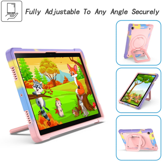 For Samsung Galaxy Tab A8 10.5 2021 Silicone + PC Bracelet Holder Tablet Case(Bright Rose Gold) by buy2fix