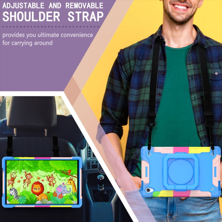 For Lenovo Tab M10 HD 2nd Gen Silicone + PC Bracelet Holder Tablet Case(Camouflage + Blue) - Lenovo by buy2fix | Online Shopping UK | buy2fix