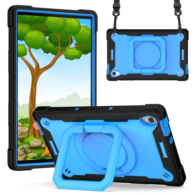For Lenovo Tab M10 HD 2nd Gen Silicone + PC Bracelet Holder Tablet Case(Black + Blue) - Lenovo by buy2fix | Online Shopping UK | buy2fix