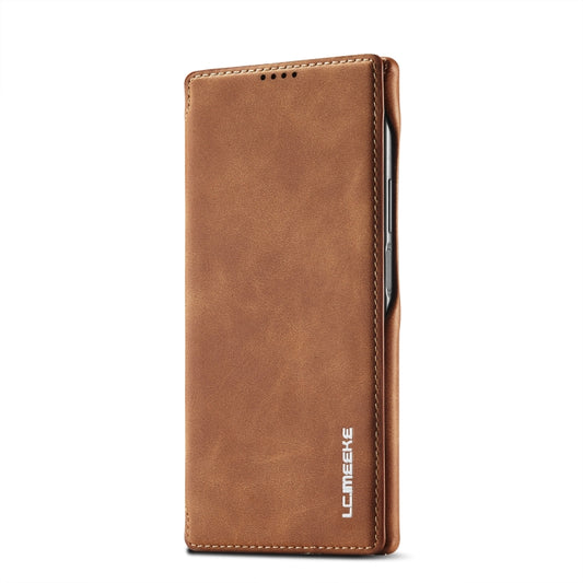 For Samsung Galaxy S23 Ultra 5G LC.IMEEKE Hon Ancient Series Horizontal Flip Leather Phone Case(Brown) by LC.IMEEKE