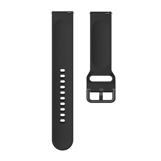 23mm Color Buckle Silicone Wrist Strap Watch Band for Fitbit Versa 2 / Versa / Versa Lite / Blaze, Size: S(Black) by buy2fix