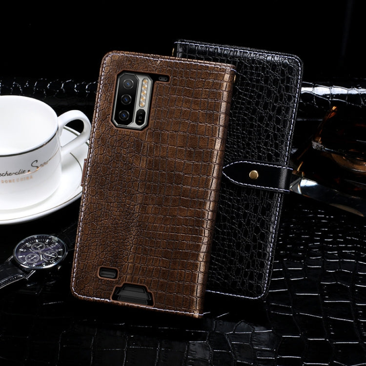 For Ulefone Armor 7 idewei Crocodile Texture Horizontal Flip Leather Case with Holder & Card Slots & Wallet(Black) - Ulefone Cases by idewei | Online Shopping UK | buy2fix
