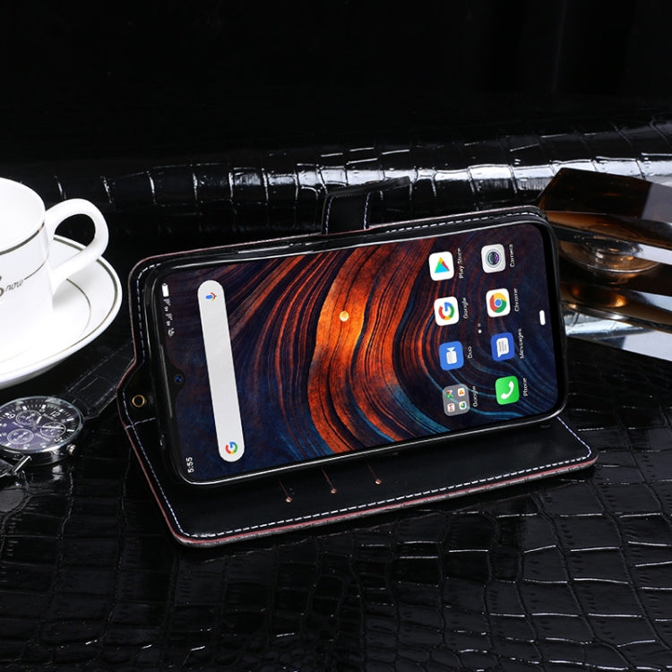 For Ulefone Armor 7 idewei Crocodile Texture Horizontal Flip Leather Case with Holder & Card Slots & Wallet(Black) - Ulefone Cases by idewei | Online Shopping UK | buy2fix