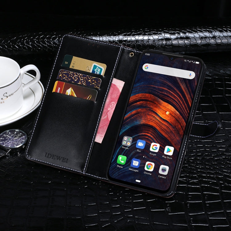For Ulefone Armor 7 idewei Crocodile Texture Horizontal Flip Leather Case with Holder & Card Slots & Wallet(Black) - Ulefone Cases by idewei | Online Shopping UK | buy2fix