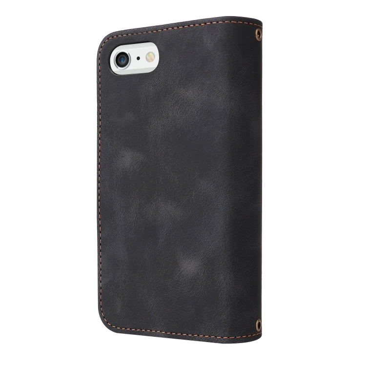 For iPhone 6s Plus / 6 Plus Multifunctional Card Slot Zipper Wallet Leather Phone Case(Black) - More iPhone Cases by buy2fix | Online Shopping UK | buy2fix