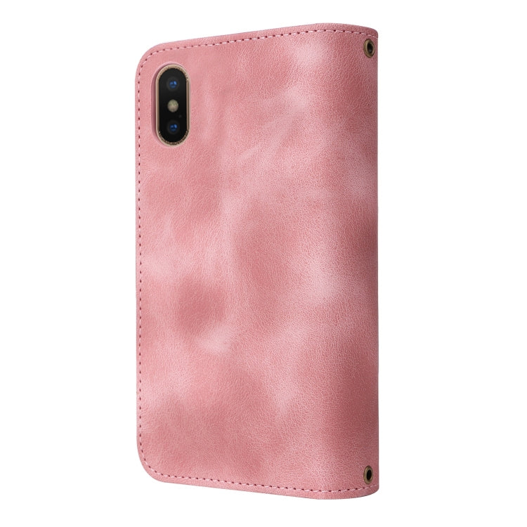 For iPhone XS Max Multifunctional Card Slot Zipper Wallet Leather Phone Case(Rose Gold) - More iPhone Cases by buy2fix | Online Shopping UK | buy2fix