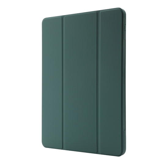 Skin Feel Pen Holder Tri-fold Tablet Leather Case For iPad Air 13 2025 / 2024 / iPad Pro 12.9 2022 / 2021 / 2020 / 2018(Dark Green) - iPad Pro 12.9 (2022/2021) Cases by buy2fix | Online Shopping UK | buy2fix