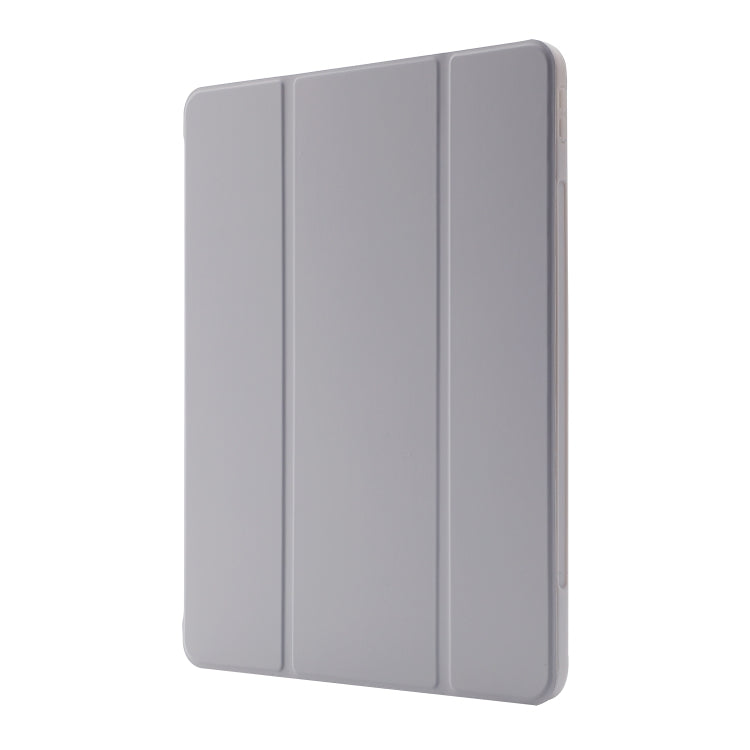 Skin Feel Pen Holder Tri-fold Tablet Leather Case For iPad Air 13 2025 / 2024 / iPad Pro 12.9 2022 / 2021 / 2020 / 2018(Grey) - iPad Pro 12.9 (2022/2021) Cases by buy2fix | Online Shopping UK | buy2fix