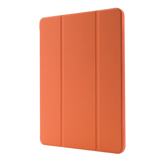 Skin Feel Pen Holder Tri-fold Tablet Leather Case For iPad Air 13 2025 / 2024 / iPad Pro 12.9 2022 / 2021 / 2020 / 2018(Orange) - iPad Pro 12.9 (2022/2021) Cases by buy2fix | Online Shopping UK | buy2fix