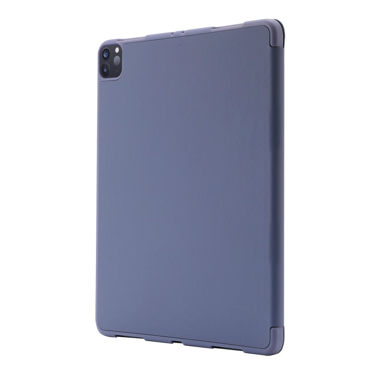 Skin Feel Pen Holder Tri-fold Tablet Leather Case For iPad Air 13 2025 / 2024 / iPad Pro 12.9 2022 / 2021 / 2020 / 2018(Lavender) - iPad Pro 12.9 (2022/2021) Cases by buy2fix | Online Shopping UK | buy2fix
