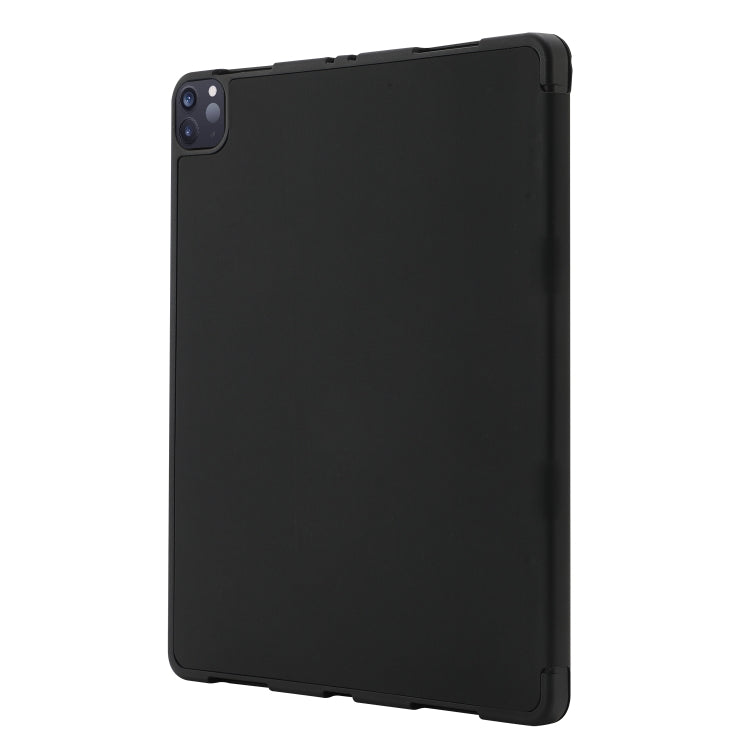 Skin Feel Pen Holder Tri-fold Tablet Leather Case For iPad Air 13 2025 / 2024 / iPad Pro 12.9 2022 / 2021 / 2020 / 2018(Black) - iPad Pro 12.9 (2022/2021) Cases by buy2fix | Online Shopping UK | buy2fix
