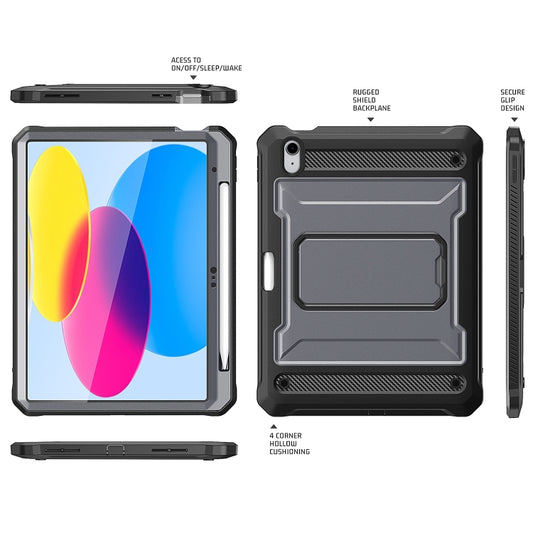 For iPad Air 4 2020/Air 5 2022 10.9 Explorer Tablet Protective Case with Pen Slot(Grey) - More iPad Cases by buy2fix | Online Shopping UK | buy2fix