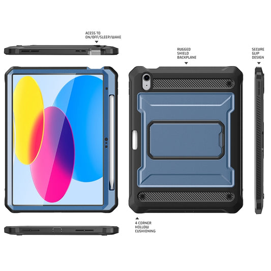 For iPad Air 4 2020/Air 5 2022 10.9 Explorer Tablet Protective Case with Pen Slot(Blue) - More iPad Cases by buy2fix | Online Shopping UK | buy2fix