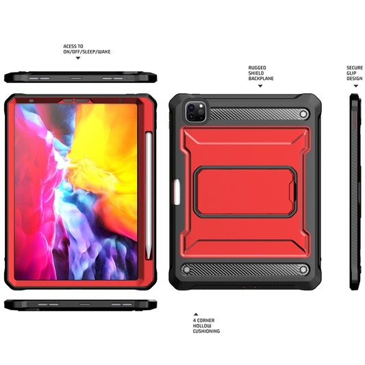 For iPad Pro 11 2022/2021/2020/2018 Explorer Tablet Protective Case with Pen Slot(Red) - More iPad Cases by buy2fix | Online Shopping UK | buy2fix