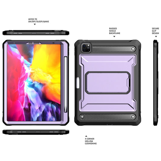 For iPad Pro 11 2022/2021/2020/2018 Explorer Tablet Protective Case with Pen Slot(Purple) - More iPad Cases by buy2fix | Online Shopping UK | buy2fix