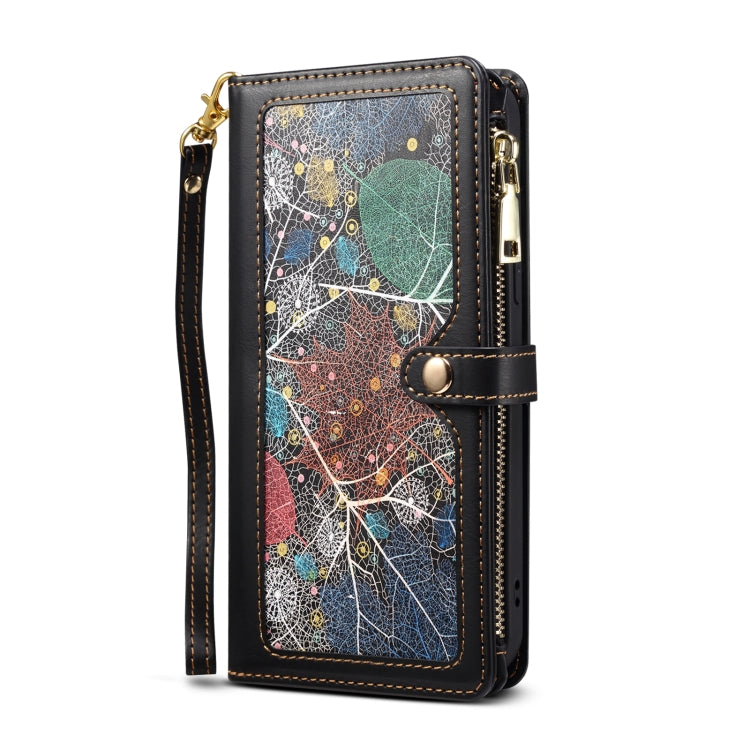 For Samsung Galaxy S22 5G ESEBLE Star Series Lanyard Zipper Wallet RFID Leather Case(Black) - Galaxy S22 5G Cases by ESEBLE | Online Shopping UK | buy2fix