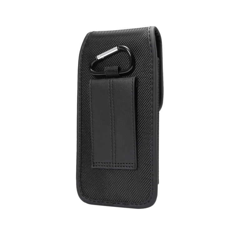 For 6.4-6.9 inch Universal Nylon Cloth Mobile Phone Waist Bag with Card Slot(Black) - by buy2fix | Online Shopping UK | buy2fix