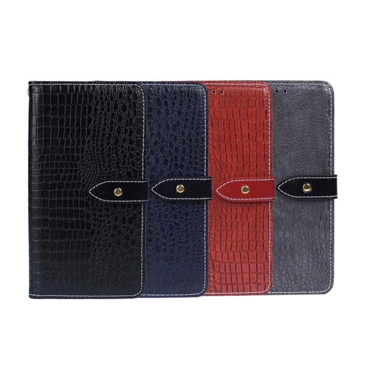 For Huawei nova Y90 idewei Crocodile Texture Leather Phone Case(Dark Blue) by idewei