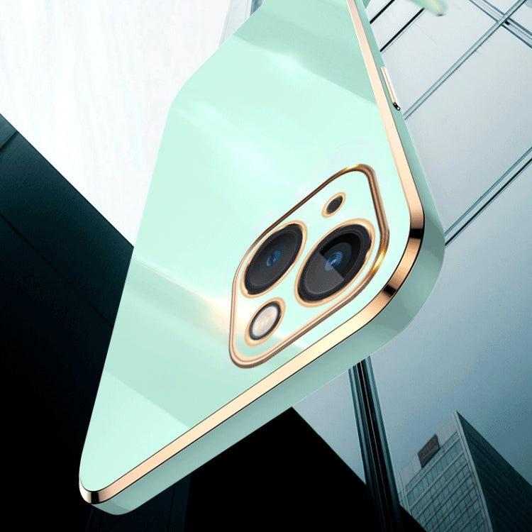 For iPhone 13 XINLI Straight Edge 6D Electroplate TPU Phone Case(White) - iPhone 13 Cases by XINLI | Online Shopping UK | buy2fix