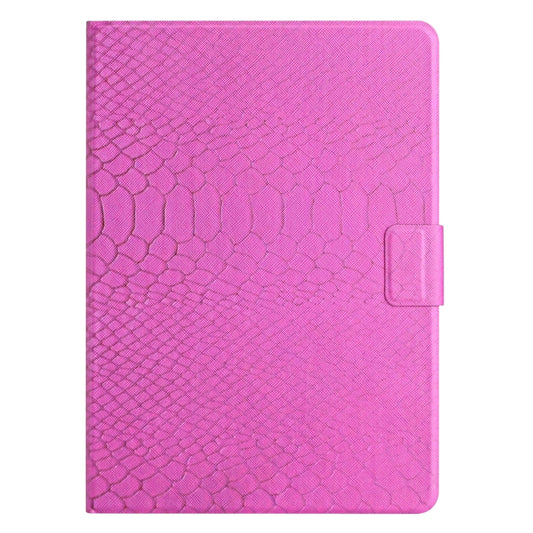 For Samsung Galaxy Tab A10.1 T850 Solid Color Crocodile Texture Leather Smart Tablet Case(Rose Red) by buy2fix