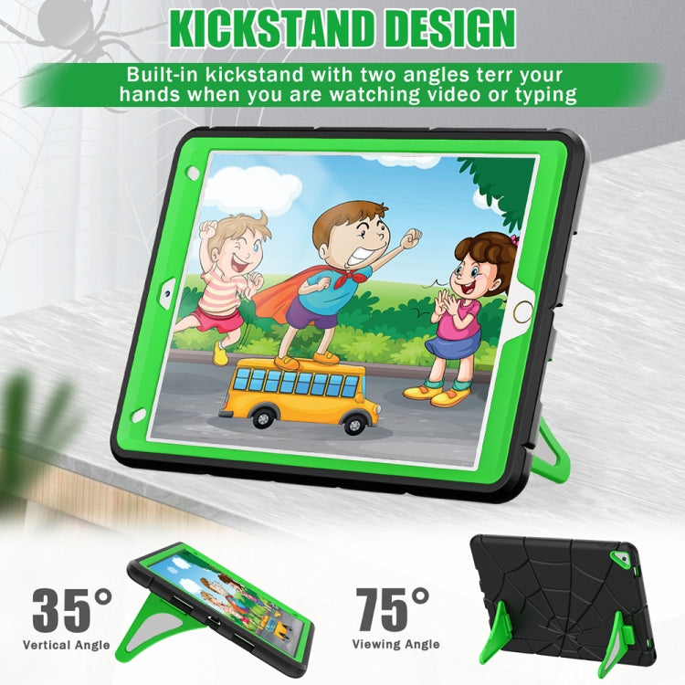For iPad 10.2 2021 / 2020 / 2019 Silicone + PC Shockproof Protective Tablet Case(Black+Green) - iPad 10.2 Cases by buy2fix | Online Shopping UK | buy2fix