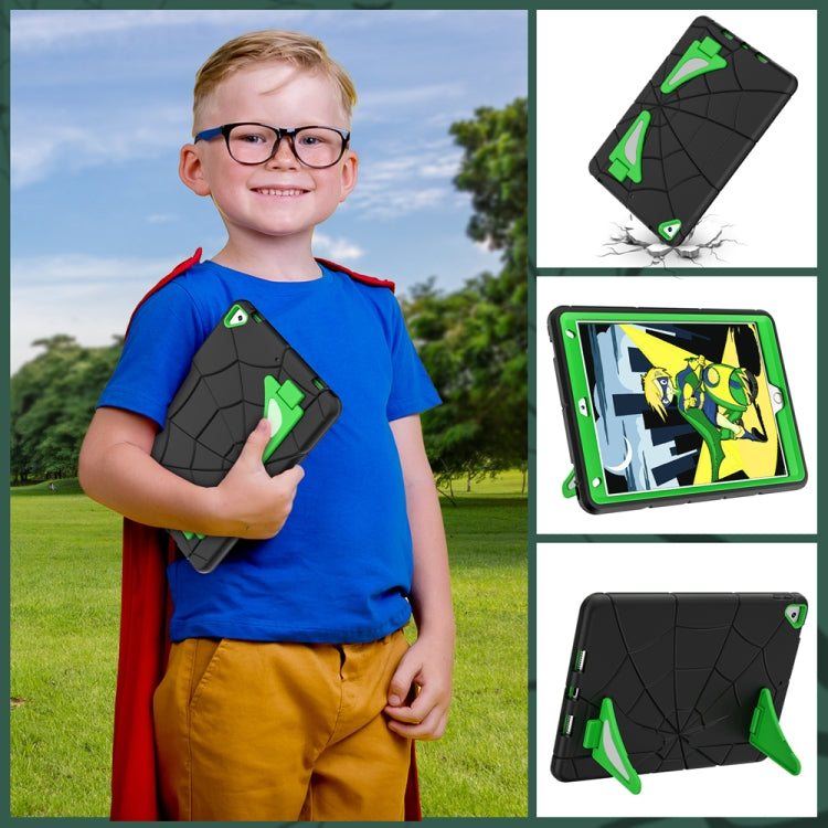 For iPad 10.2 2021 / 2020 / 2019 Silicone + PC Shockproof Protective Tablet Case(Black+Green) - iPad 10.2 Cases by buy2fix | Online Shopping UK | buy2fix