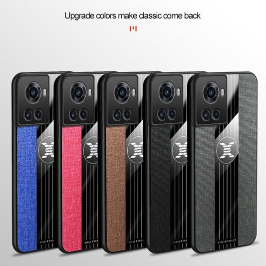 For OnePlus Ace XINLI Stitching Cloth Textue Shockproof TPU Phone Case(Black) by XINLI