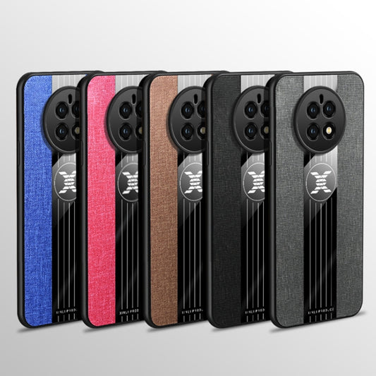 For Huawei Mate 50 XINLI Stitching Cloth Textue TPU Phone Case with Ring Holder(Black) by XINLI