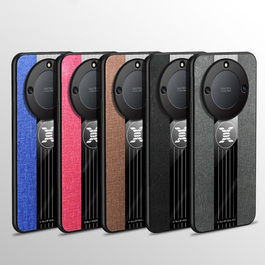 For Honor X40 XINLI Stitching Cloth Textue TPU Phone Case with Ring Holder(Black) by XINLI