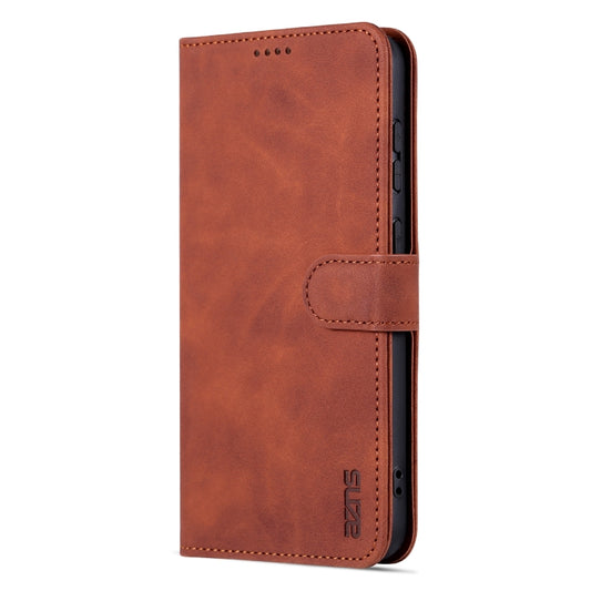 For Samsung Galaxy S23+ 5G AZNS Skin Feel Calf Texture Flip Leather Phone Case(Brown) by AZNS