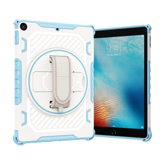 For iPad 9.7 2018/2017 Shockproof Tablet Case with Holder & Hand Strap(Blue) - iPad 9.7 (2018) & (2017) Cases by buy2fix | Online Shopping UK | buy2fix