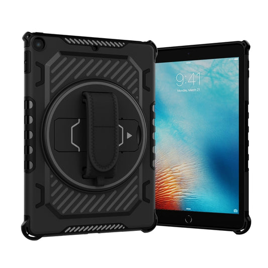 For iPad 9.7 2018/2017 Shockproof Tablet Case with Holder & Hand Strap(Black) - iPad 9.7 (2018) & (2017) Cases by buy2fix | Online Shopping UK | buy2fix