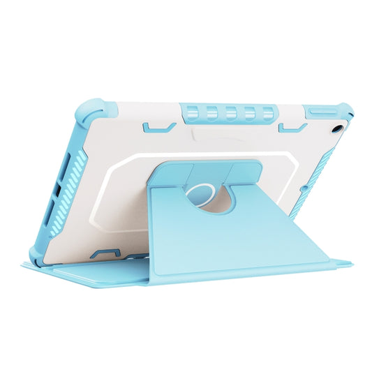 For iPad 10.2 2021 360 Degree Rotating Armored Smart Tablet Leather Case(Blue) by buy2fix