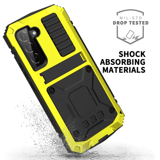 For Samsung Galaxy S23 5G R-JUST Life Waterproof Dustproof Shockproof Phone Case(Yellow) by R-JUST